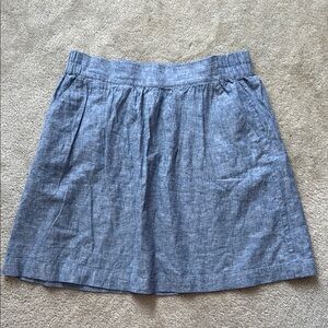 Loft Blue Chambray Skirt, medium